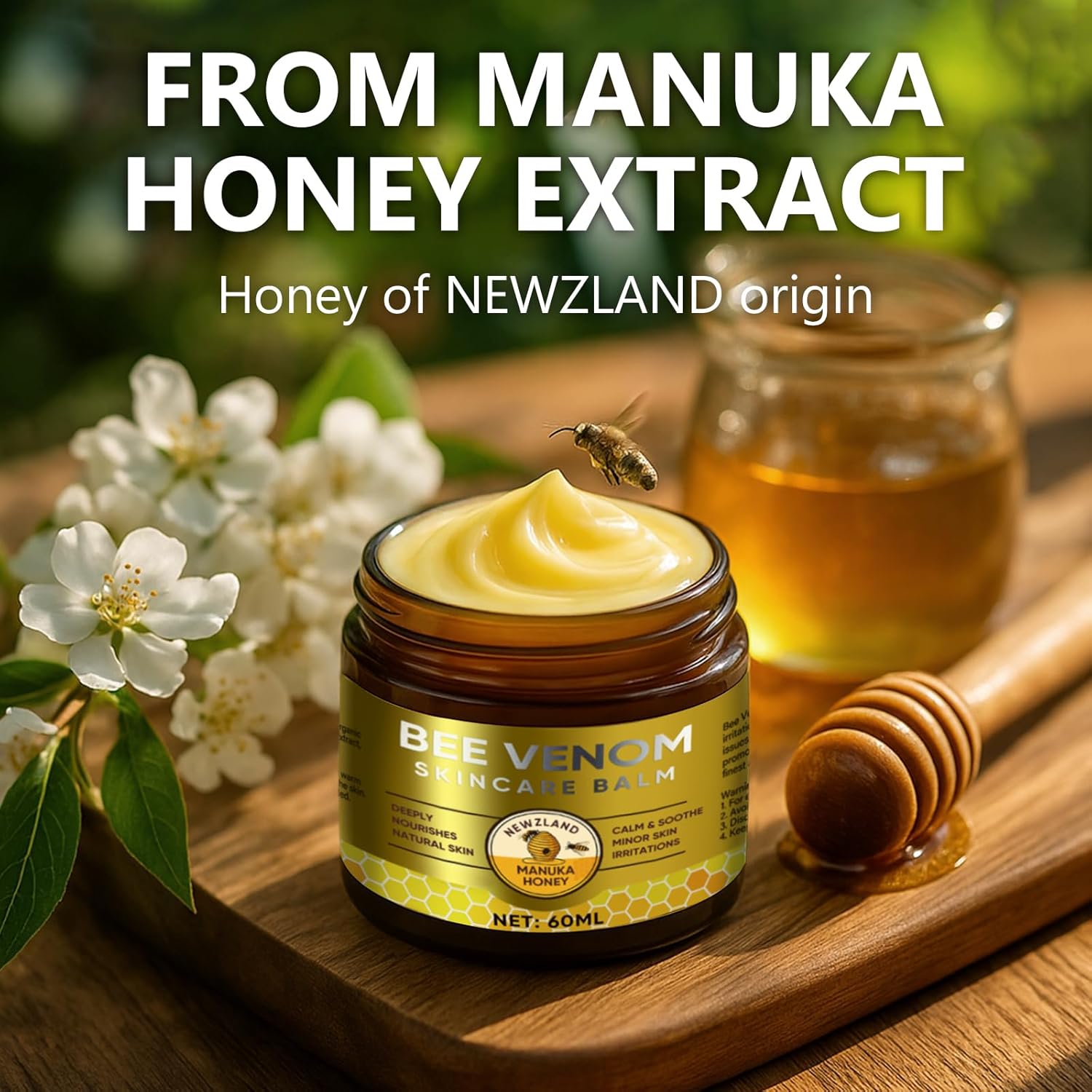 Bee Venom Skin Treatment Cream, Natural Bee Venom Cream Promote Skin Restoration, Improve and Fade Facial Blemishes, Sensitive Skin Care, Firm and Brighten Moisturizer - Image 6