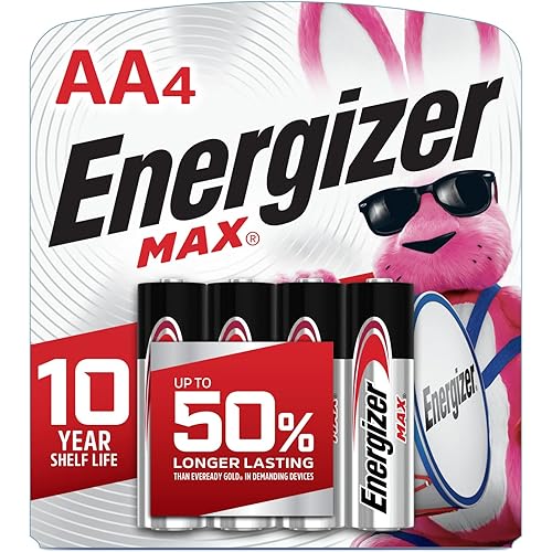 Energizer AA Batteries, Max Double A Battery Alkaline, 4 Count