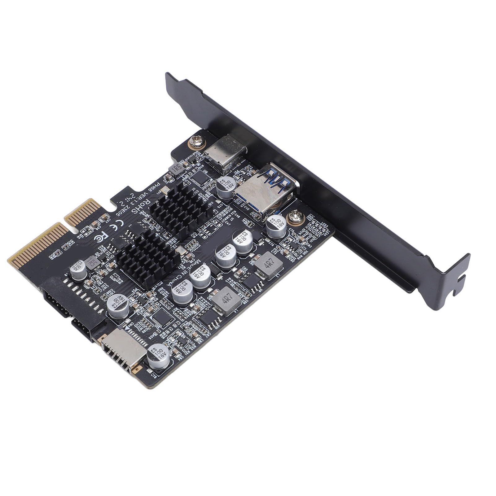 Yosoo Health Gear Scheda di Espansione PCIe A USB 3.2 PCB Scheda di Espansione USB PCI Express 3.0 10 Gbps con A Tipo C Tipo E 19 Pin 20 Pin per Aggiornamento PC Desktop Ed del Pannello Frontale