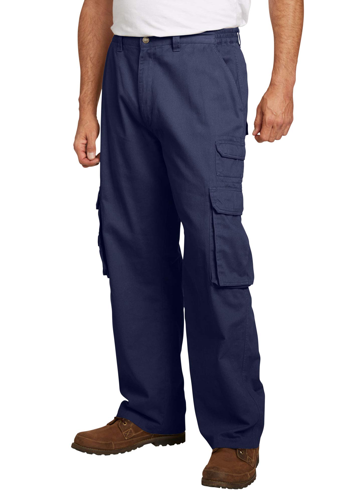 by Kingsize Men's Big & Tall Side-Elastic Stacked Cargo Pocket Pants