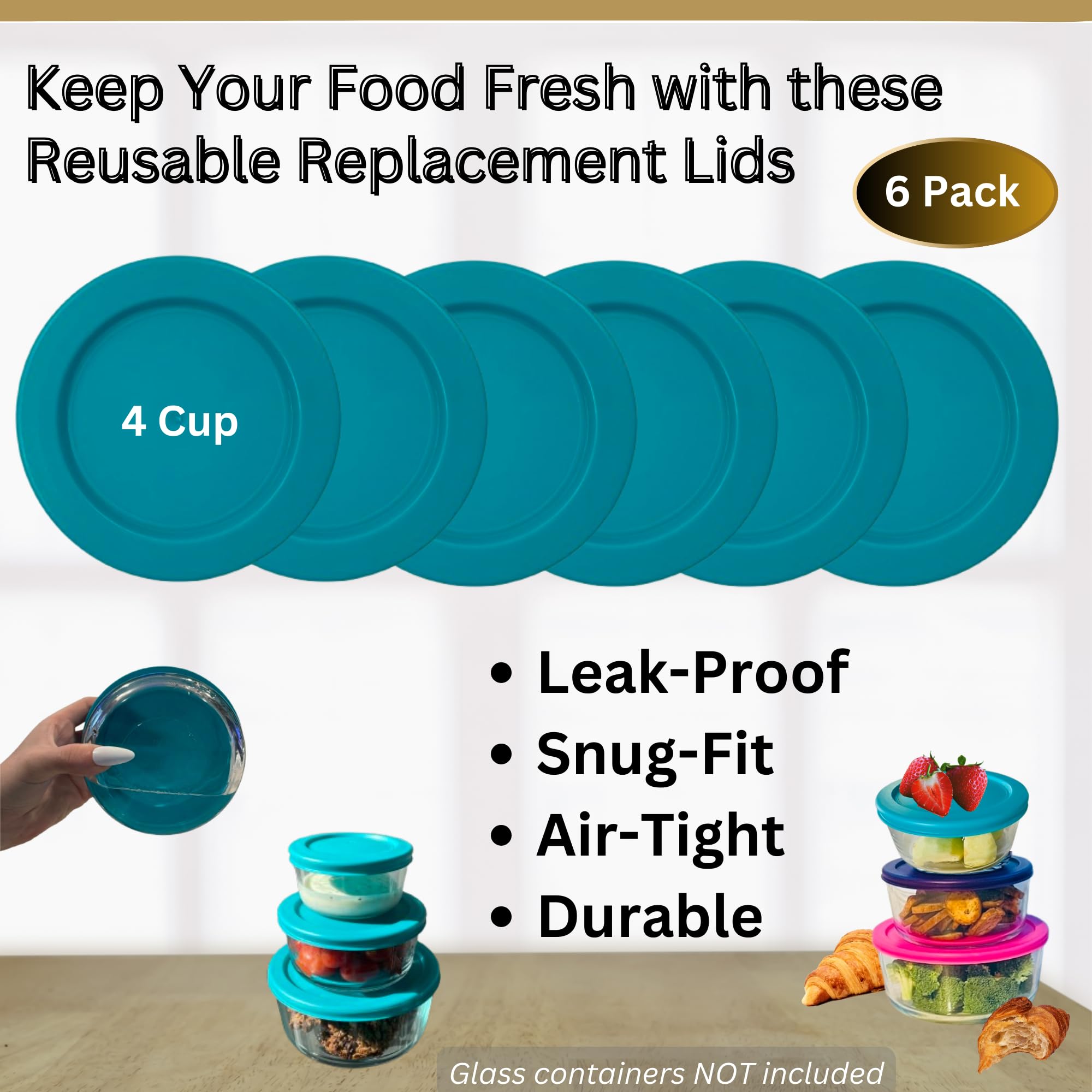 Pyrex Lids Replacement 9-Pack Replacement Lids For Pyrex/Anchor Hocking ...