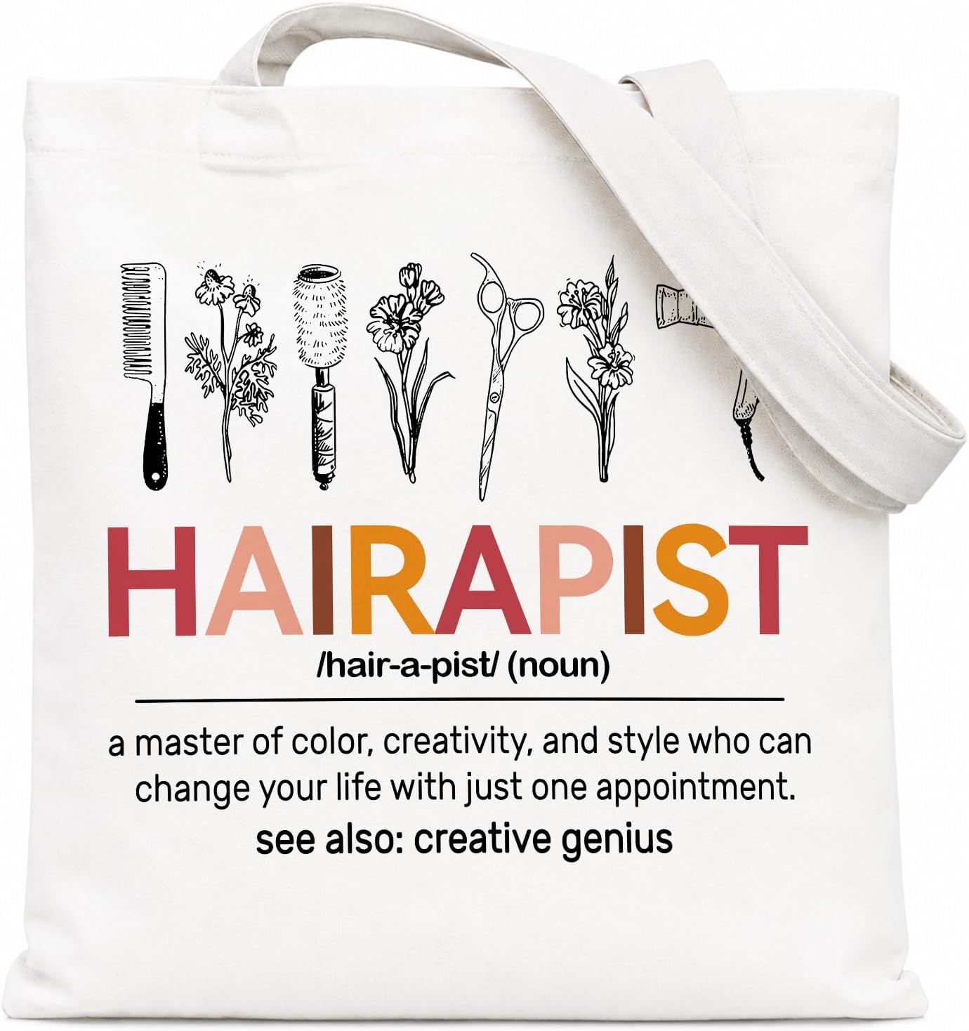Hairapist Gifts Tote Bag Canvas Reusable