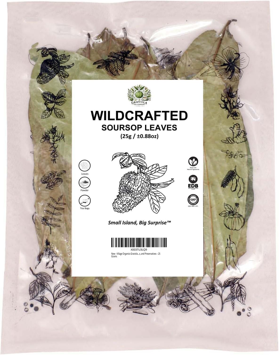 Pure Graviola - Whole Soursop Leaves for Tea