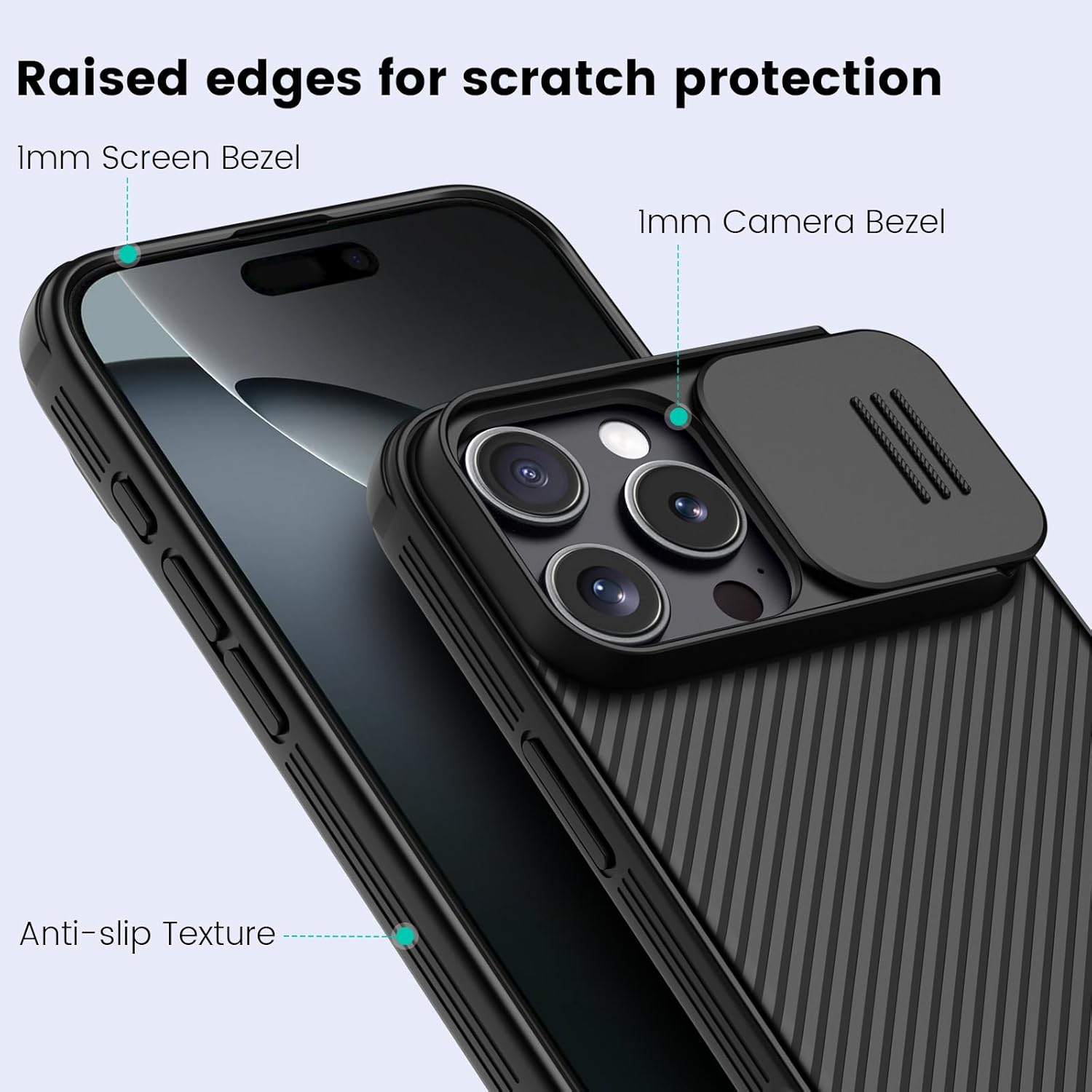 Nillkin Magnetic for iPhone 16 Pro Max Case, Upgraded Slide Camera Cover, Compatible with Magsafe, Slim Thin Phone Case for 16 Pro Max 6.9 inch, Black - Image 8