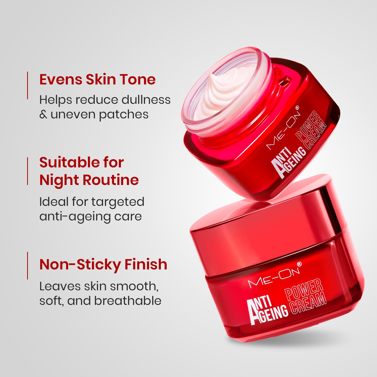 ME-ON Anti Ageing Powder Cream for Face | Anti Wrinkle | Skin Firming & Brightening | Lightweight | Suitable for All Skin Types