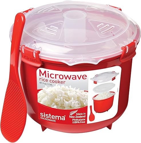 Miniatura 1 de Taper Sistema para arroz, microondas, cocina, Arroz, Rojo