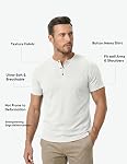 JMIERR Men Casual Short Sleeve T-Shirt Muscle Slim Henley Shirts Beach Tees | Summer, Activewear, Longline, Undershirts, Button, V Neck, Hawaiian, Fitted, Golf, Solid Color, Outdoor, Hiking
