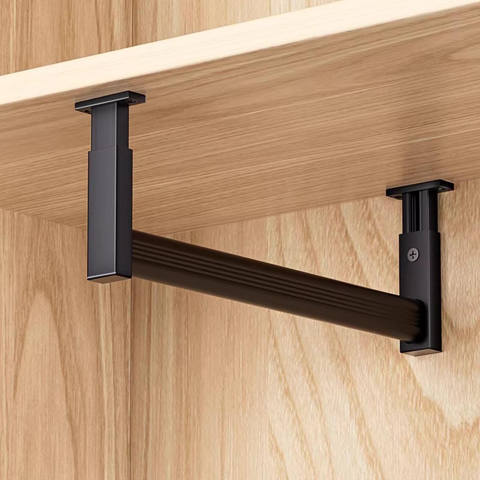 Tringle de penderie à fixation par le haut en métal 33cm