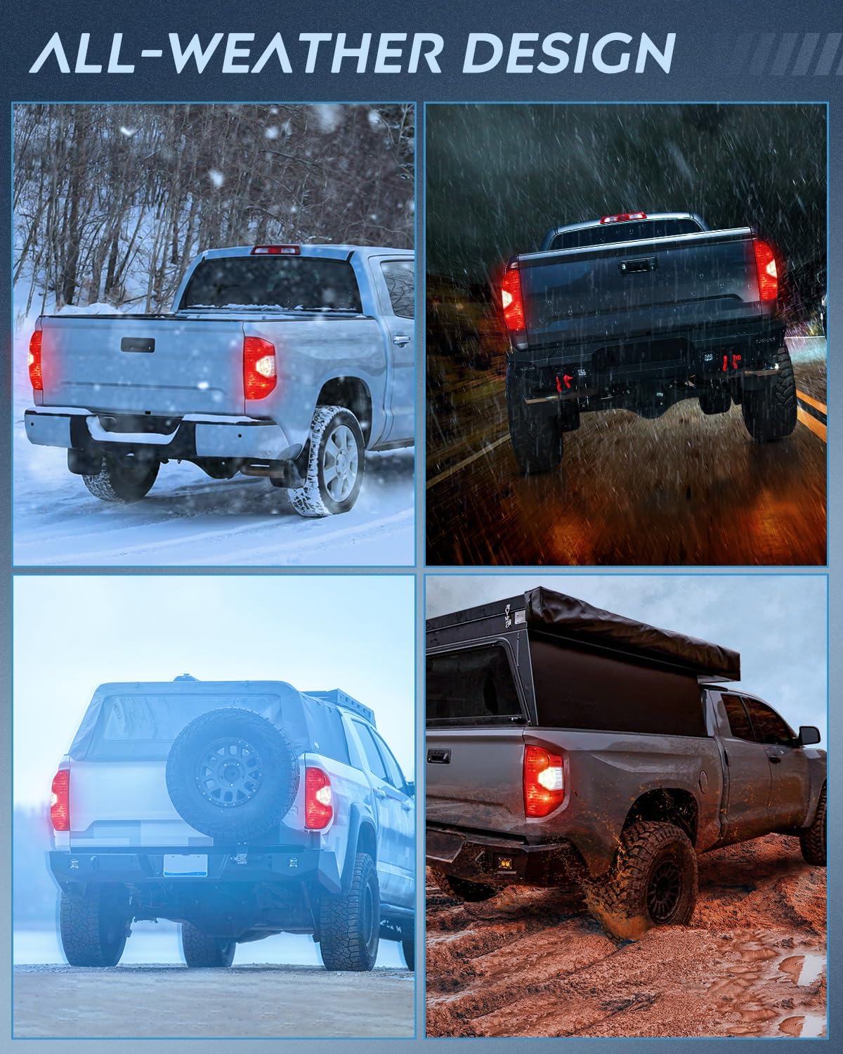 Nilight Taillight Assembly Compatible with 2014 2015 2016 2017 2018 2019 2020 2021 Toyota Tundra Tail Light Rear Lamp Replacement OE Style Passenger Side