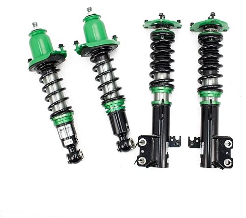 Vista 10 de Rev9 R9-HS2-023_1 Hyper-Street II Kit de bajada de suspensión de coilover, amortiguador monotubo con ajuste de rebote de 32 clics, longitud completa