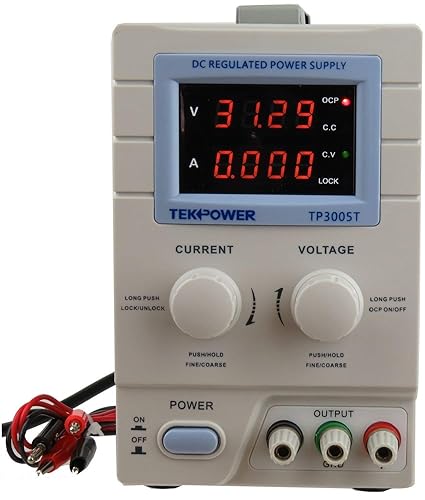TP3005T Variable Linear DC Power Supply, 0-30V @ 0-5A with