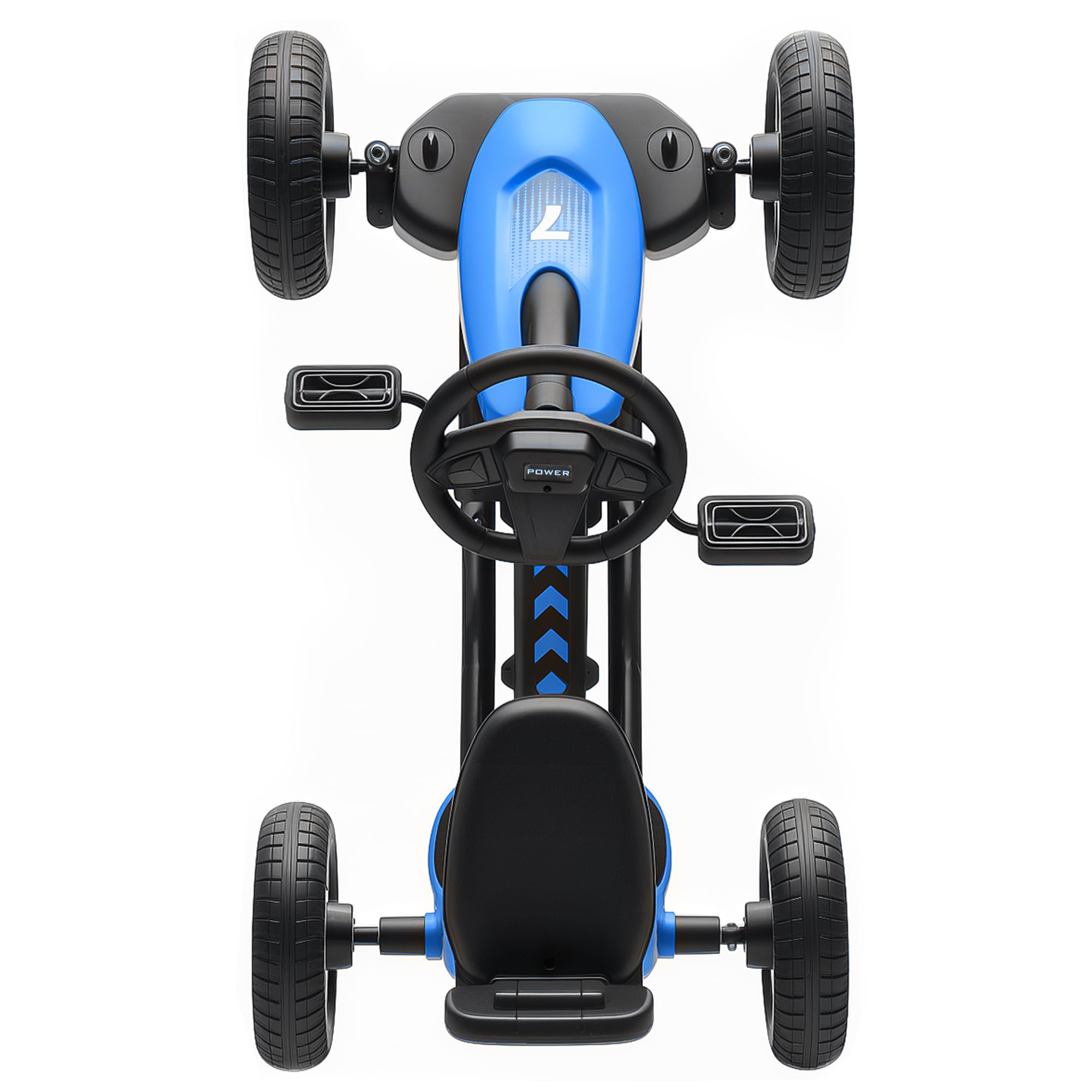 AIYAPLAY Pedal-Go-Kart, leise EVA-Reifen, für 2-5 Jahre, Blau | Kinder-Ride-on-Rennwagen