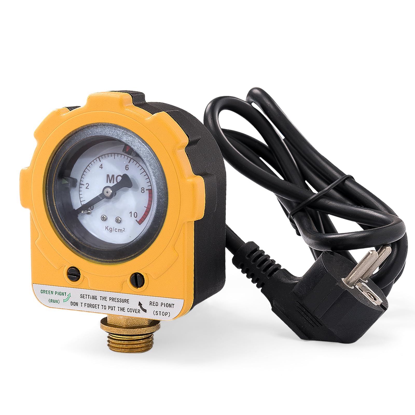 Interrupteur de Pression de Pompe à Eau, Pressostat de Pompe à Eau 220V 0~10 bars Interrupteur Électronique Unité de Pressostat Réglable pour Pompe à Eau Régulateur de Pression D'eau Réglable