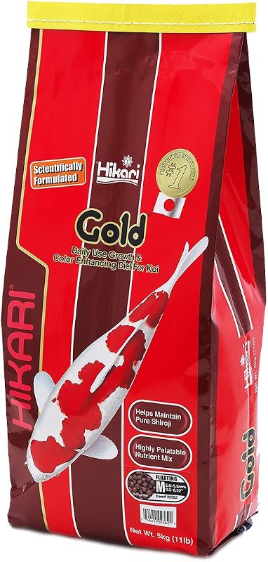 Ração Hikari Gold para Carpas Koi, Grânulos Médios, 4,99 kg