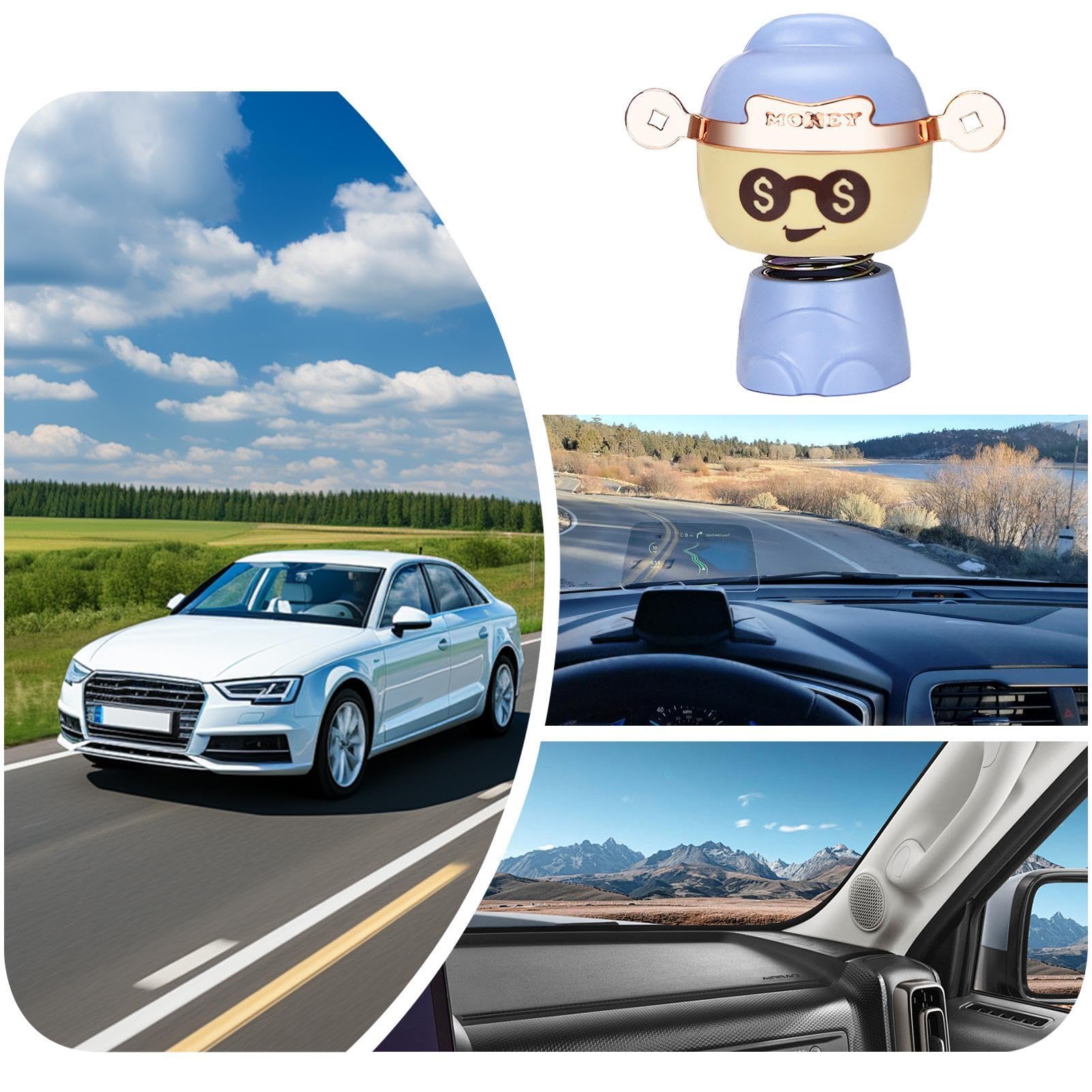 Amazon.co.jp: 富と幸運の神の装飾テーブルトップ、Cai Shen 車の
