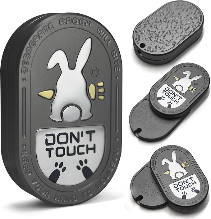 SKEDC Desperate Rabbit Fidget Slider, Aluminum Alloy EDC Fidget Toys Adults, with Mechanical Clicking Sound & Great Push Feeling, Best Gadget for Men (Gray)