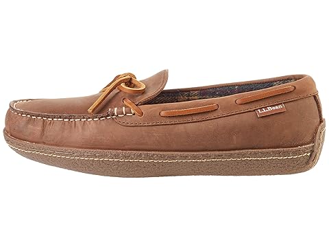 mens leather slippers flannel lined
