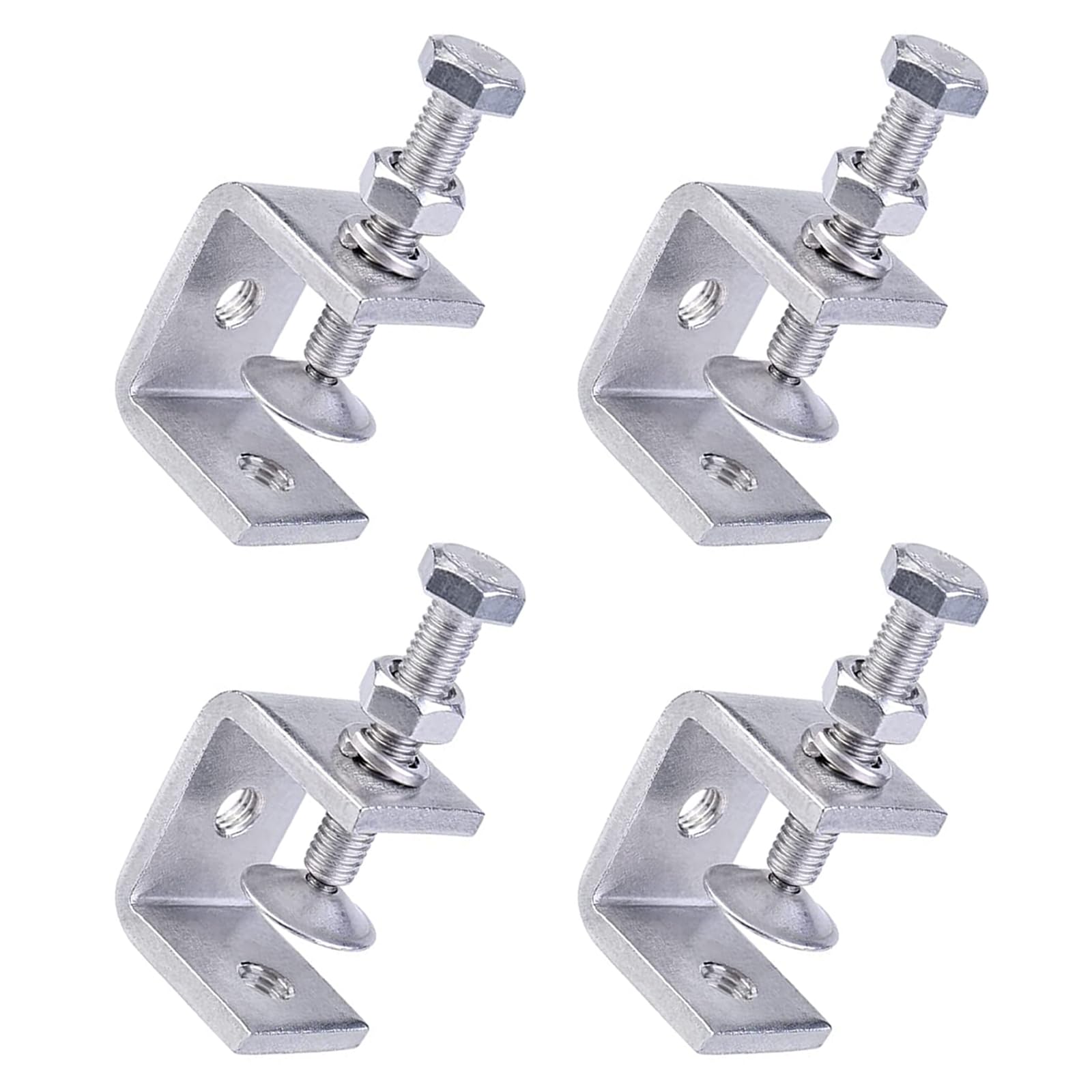 4 Piezas Tigre Abrazaderas, Abrazaderas en C para Carpintería, Acero Inoxidable Abrazadera C, Abrazadera C, Abrazadera Resistente, para Madera, Carpintería, Artesanía y Artesanía