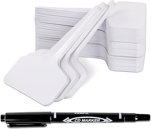 200 etiquetas de nombre de planta tipo 4 pulgadas, etiquetas de jardín, etiquetas de plástico para jardín al aire libre, impermeables, con rotulador