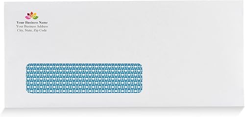 Miniatura 3 de Sobres #10 impresos personalizados para ventana izquierda individual  Personalización de texto y logotipo  Cierre engomado  Tamaño 4-18x9-12