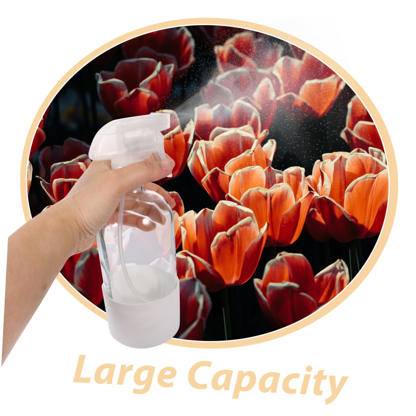 Wasserzerstäuber Sprühflaschen aus Glas mit Silikonschutz 2 Stück 500ml Fassungsvermögen Stabil und Praktisch für Haare und Pflanzenpflege