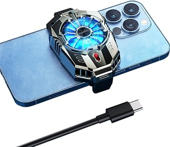 TRILINK Phone Cooler for Gaming, Universal Phone Cooling Fan with Two Cooling Modes, Mobile Phone Radiator Case for iPhone Android Smartphones from 4.5 to 7in, Cell Phone Cooler for Live Streaming