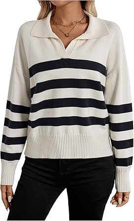Lucky Brand Women's Bold Stripe Pullover Sweater