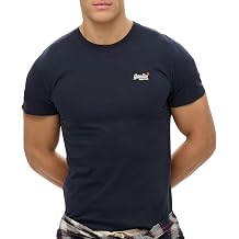 Superdry Mens Essential Contrast EMB T-Shirt, Eclipse Navy