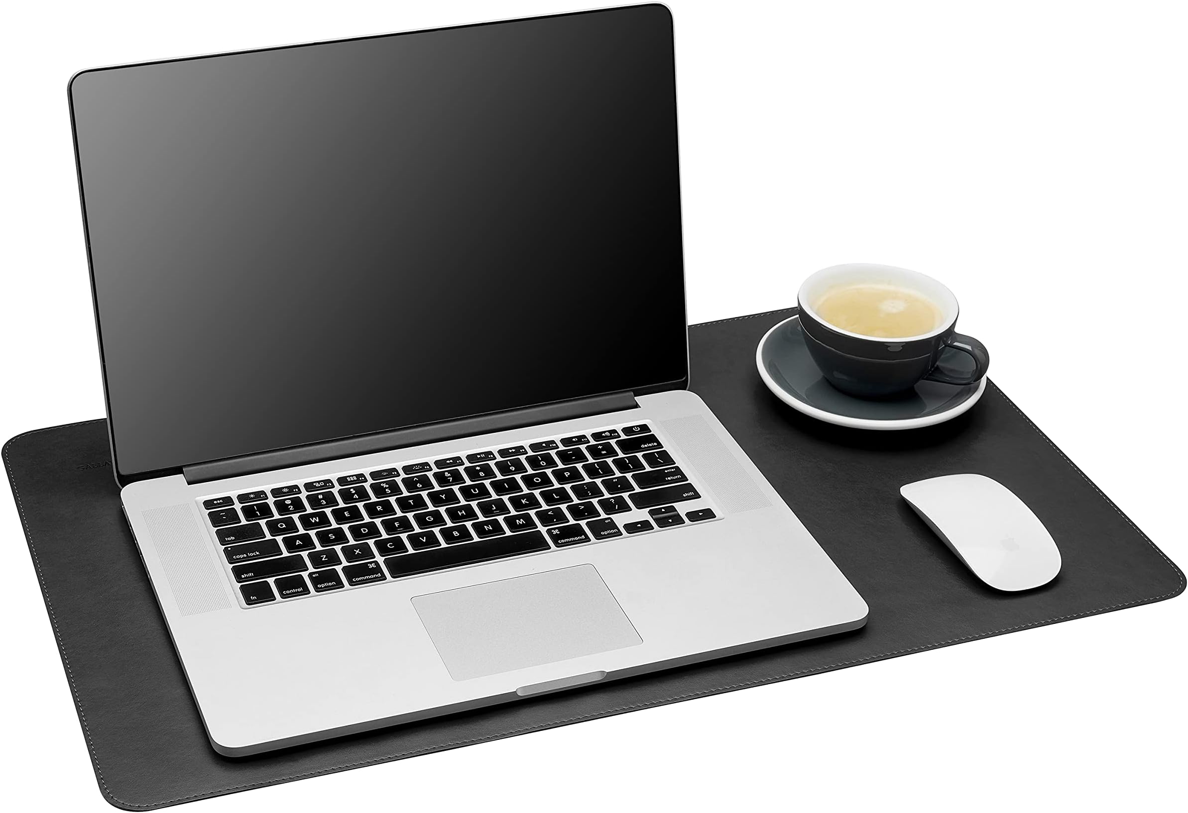 Gallaway Leather Desk Mat,Desk Writing Pad - Office Desk Pad, Medium 24" x 14" Black, Desk Mats on Top of Desks, Gift Ready Elegant Computer Desk Mat Desk Cover Desk Pad Protector PU Leather