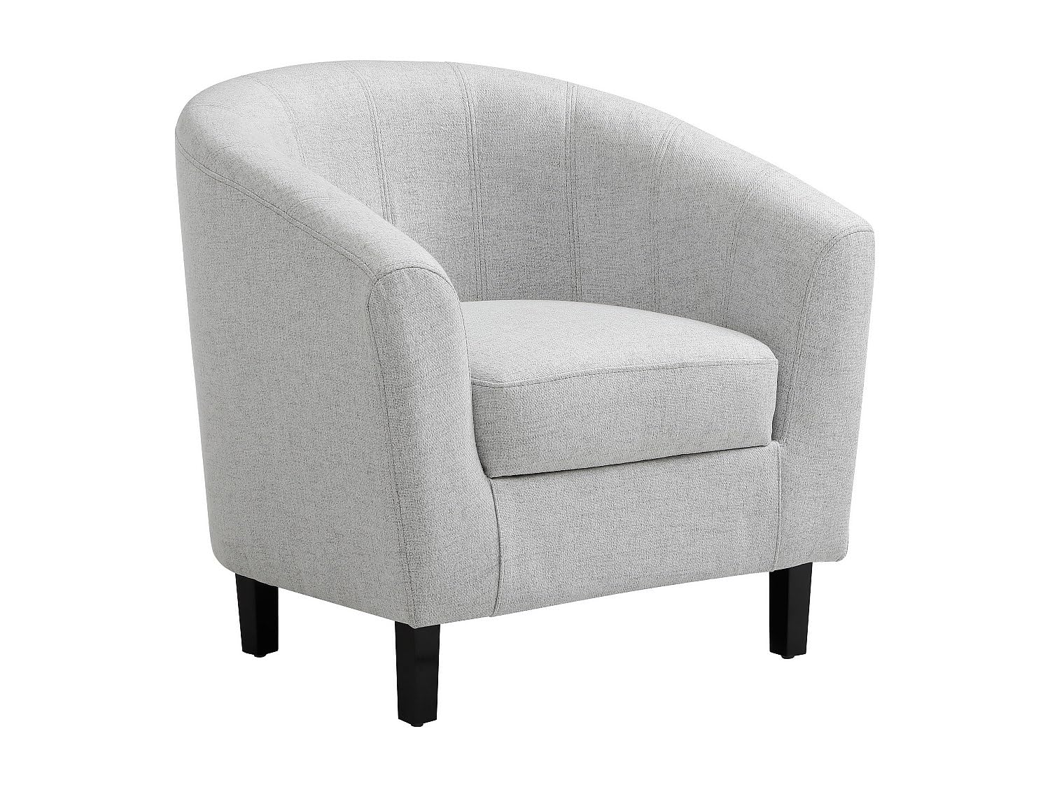 Vente-unique - Sessel mit gerader Rückenlehne 1 Cristobal - Polyester - hellgrau
