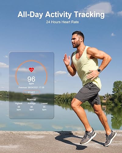 Miniatura 4 de LIGE Reloj inteligente para hombre llamadas Bluetooth  mensajes Push de 132 pulgadas rastreador de fitness con 20 modos deportivos de presión