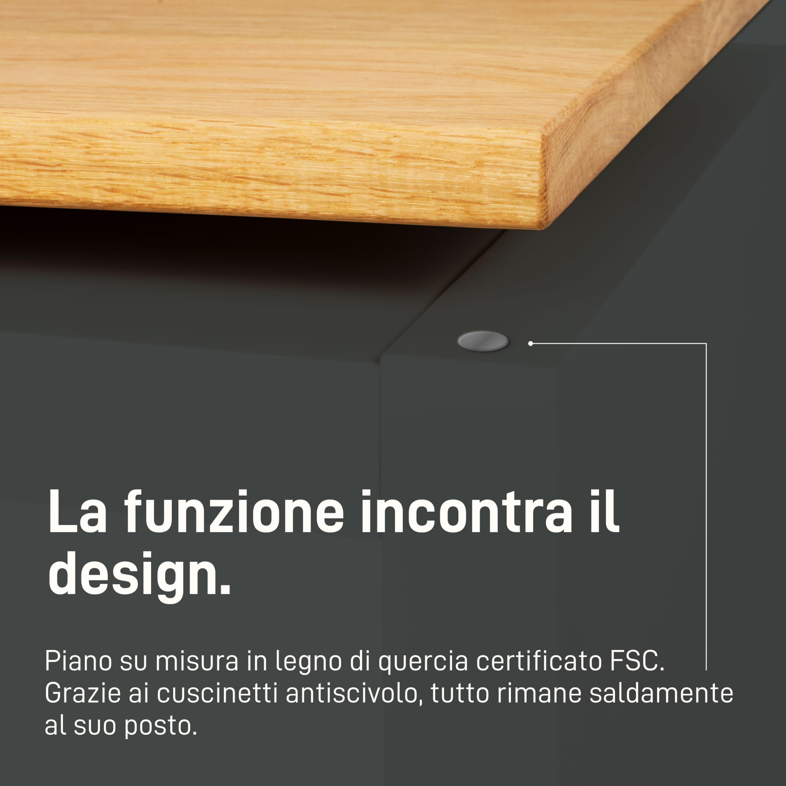 Pannello in legno di quercia Kallax IKEA 2 cm antiscivolo copertura su misura