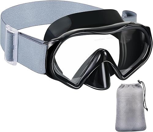 Miniatura 9 de Aegend Diving Mask for Adult Youth Diver, Anti-Fog Anti-UV Wide View Snorkel Mask for Scuba Diving Swimming Snorkeling Paquete de 1 negro,Paquete de