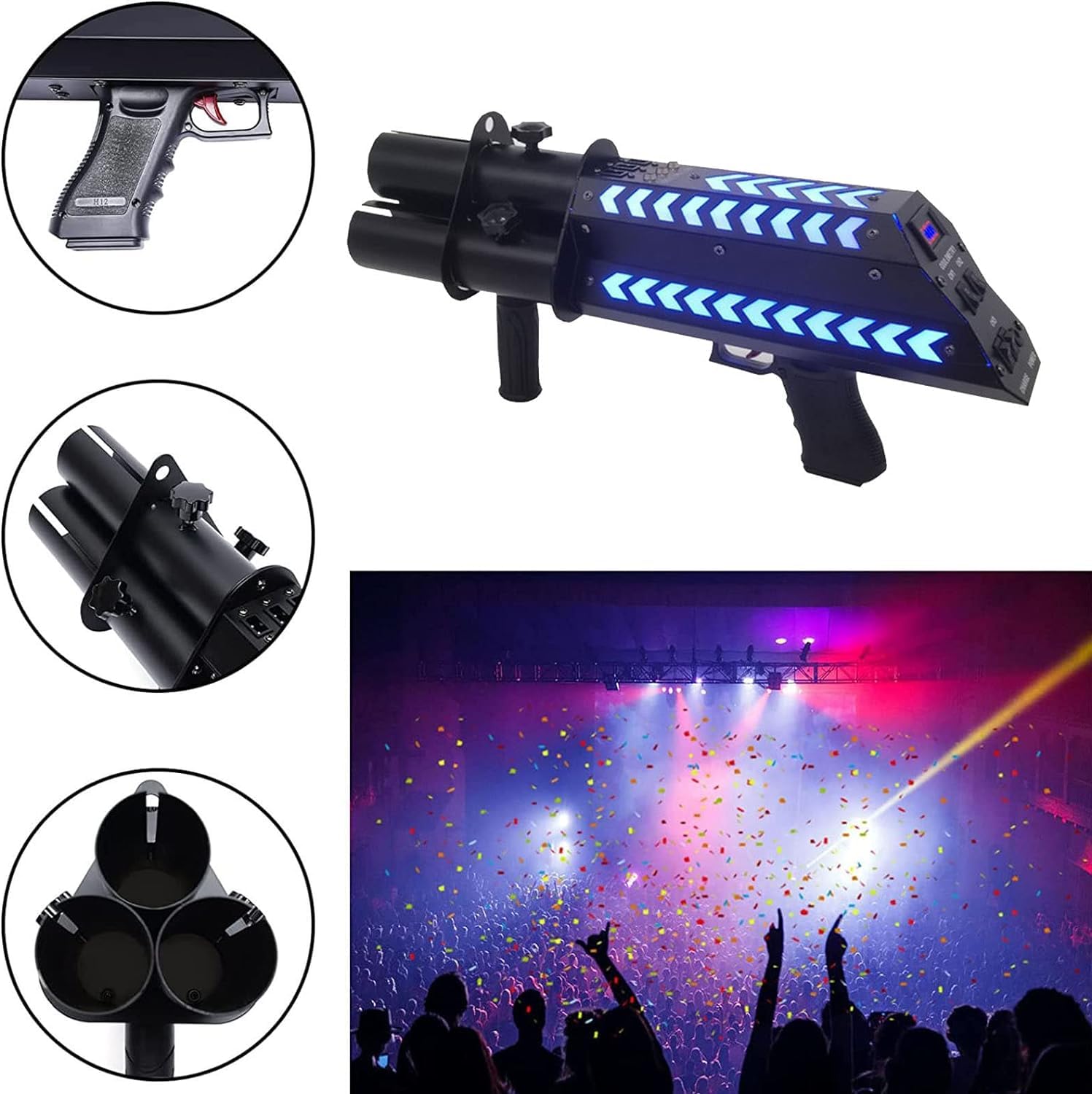 Amazon.co.jp: WJW ワイヤレス紙吹雪ランチャーキャノン、LED