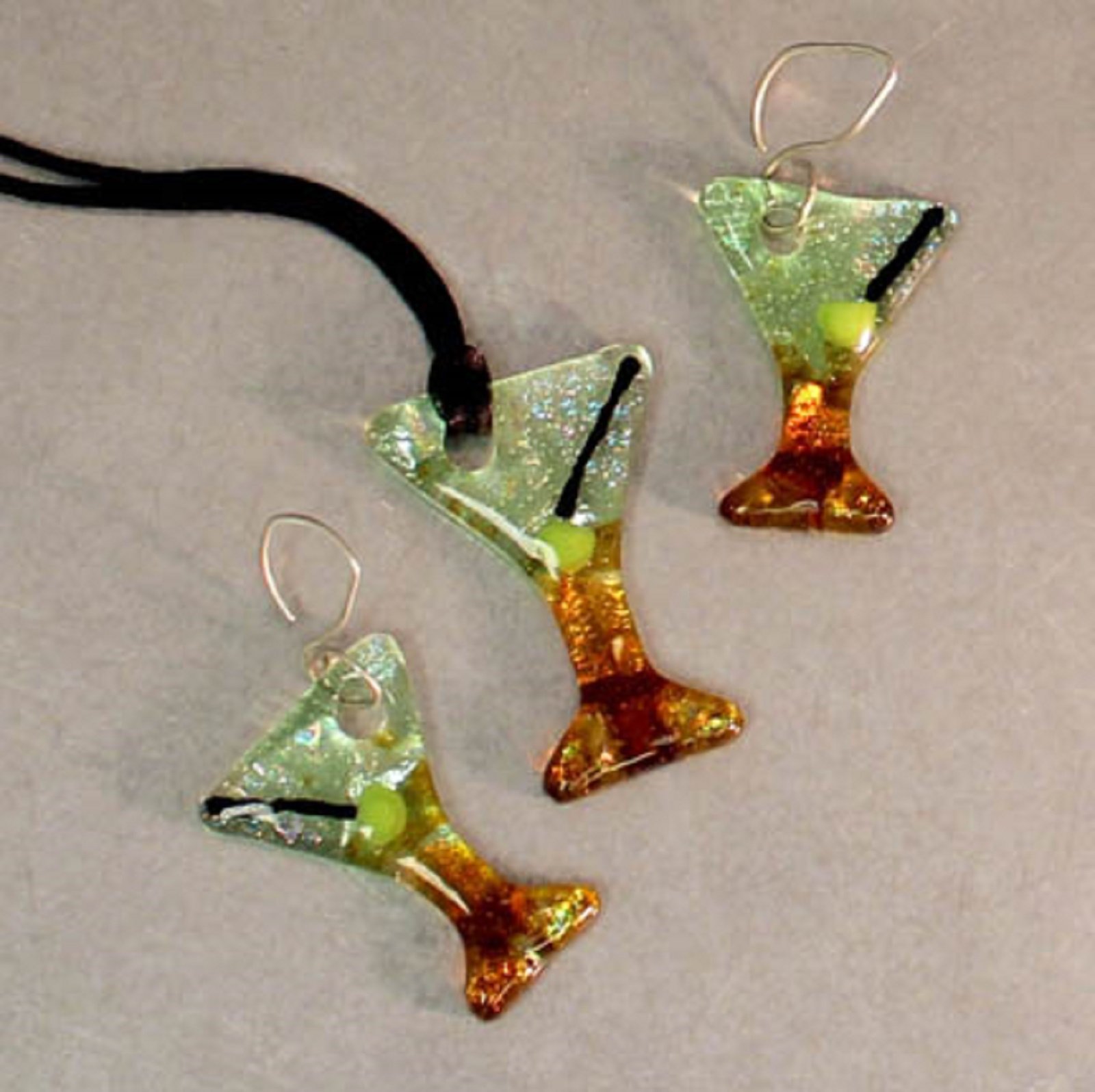 Martini Glasses Trio Jewelry Casting Mold for Glass Fusing