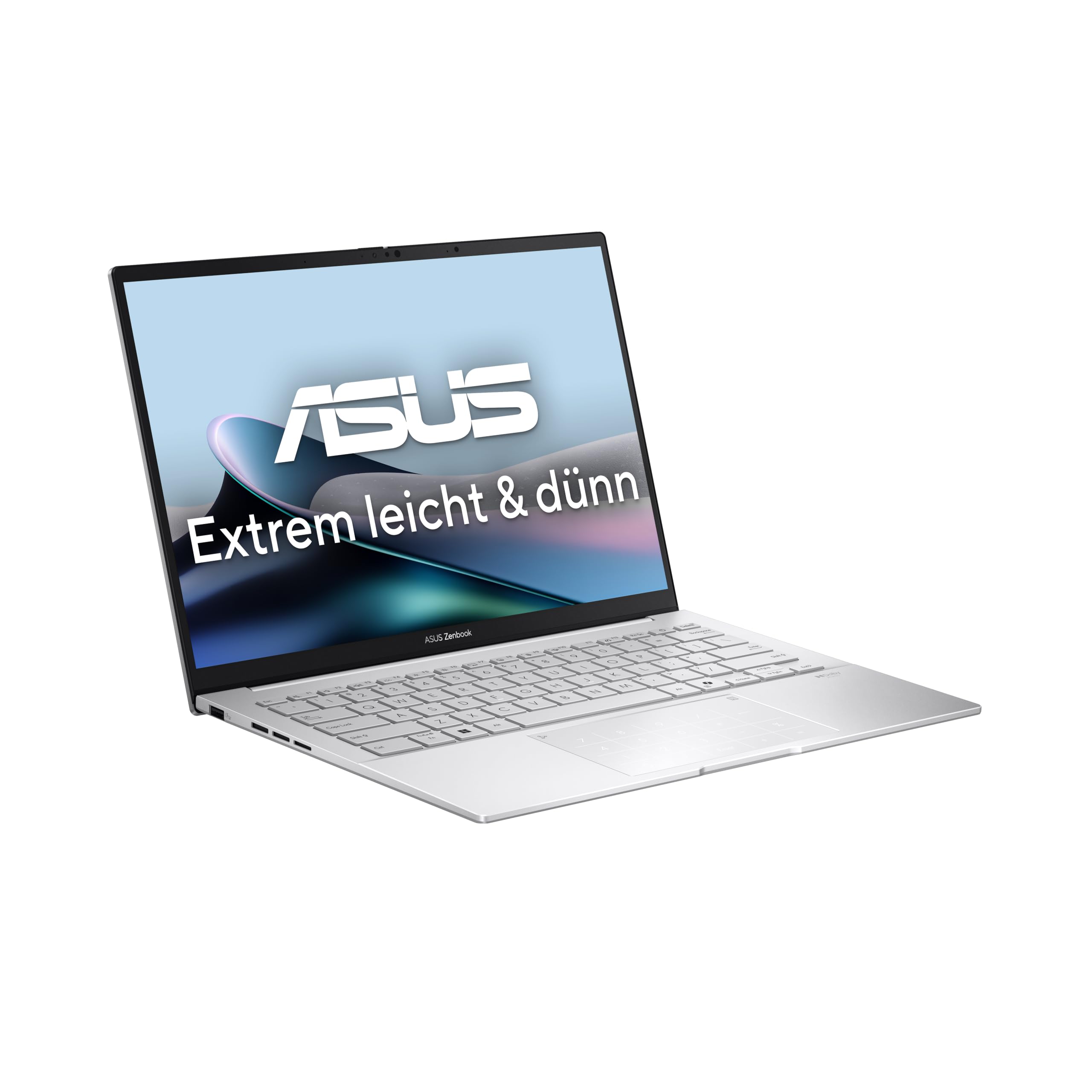 ASUS Zenbook 14 UX3405CA Ordinateur Portable | Copilot+ PC | Écran OLED 14" WUXGA 16:10 | Intel Core Ultra 7 255H | 16Go RAM | 1To SSD | Intel Arc | Win11 Home | Clavier QWERTZ | Argent