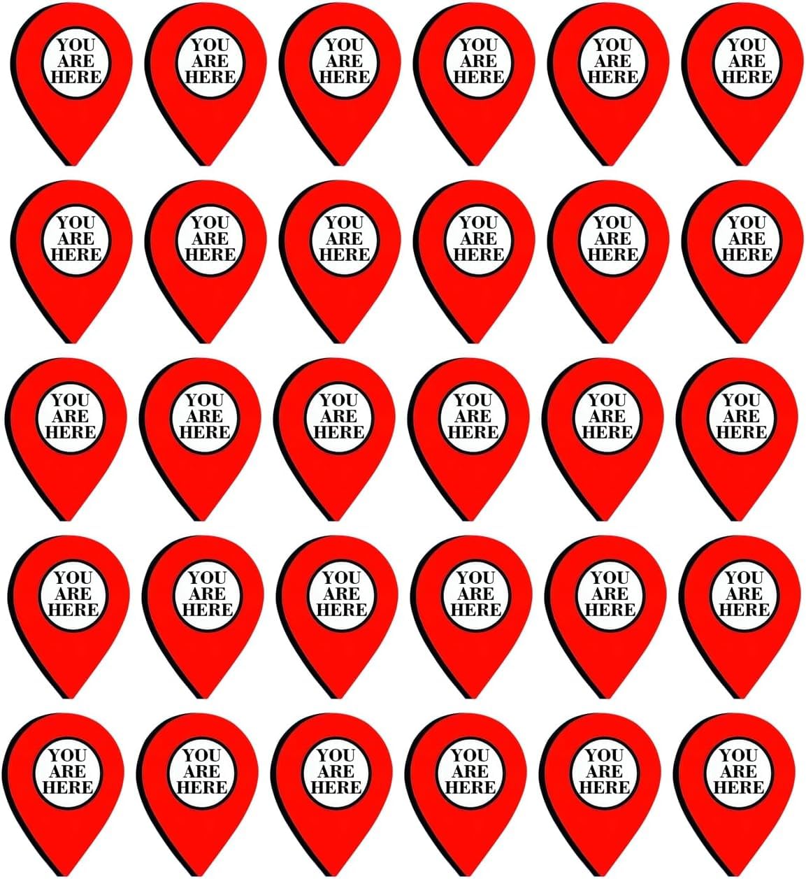 You are Here Map Pointer Stickers, 0.5 x 0.7 Inch Each, 120 Pcs