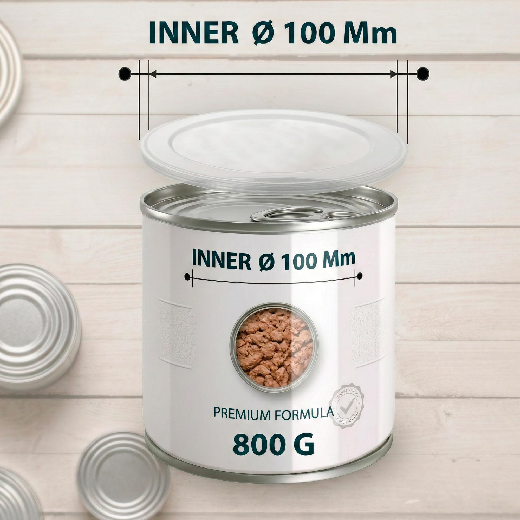 8 Couvercle Boîte de Conserve Pour Chien 800 Grs, Bouchon Canette pour Chat, Couvercles Plastiques Conserve, Capuchon Boite Conserve, Couvercle Reutilisable Rangement Conservation 8 PCS