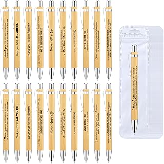 20 Pcs Employee Appreciation Gifts Pens Bulk - 10 Inspirational Ballpoint Pens & 10 Bags, Perfect Thank You Gifts for Staff, Teacher, Nurse,Volunteer,Office Supplies for Coworkers, School & Team