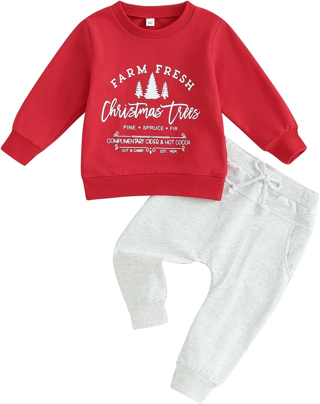 Ensemble Noel Bebe Ensemble Déguisement Noël Bébé Caziffer - Sweat à Capuche Pantalon, Imprimé Canne à Sucre, 100% Polyester, Tailles 0-3 Ans, Unisexe Déguisement Bébé Fille 18 Mois