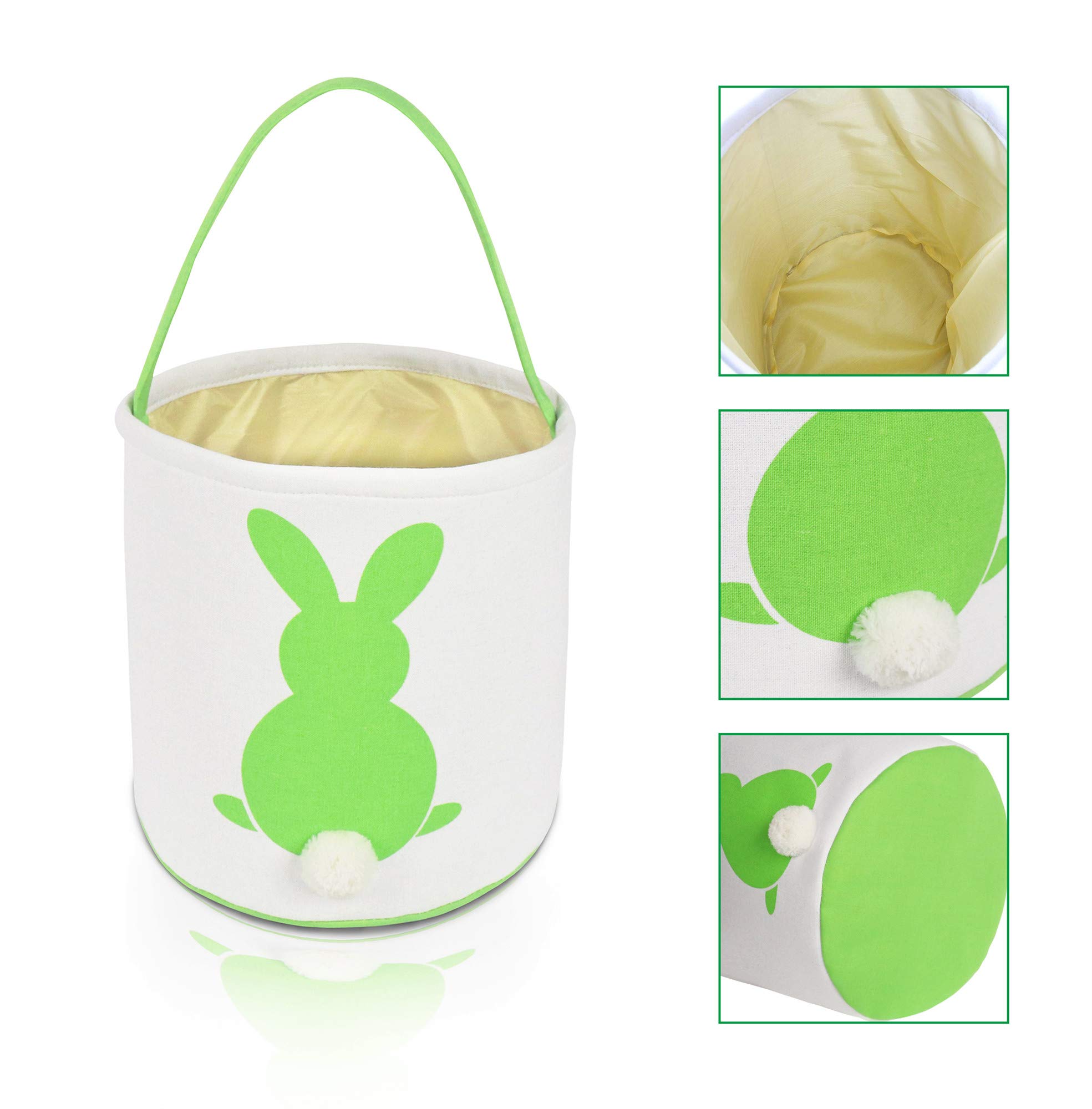 Snapklik.com : MONOBLANKS Easter Bunny Basket Bags, Rabbit Bucket Tote ...