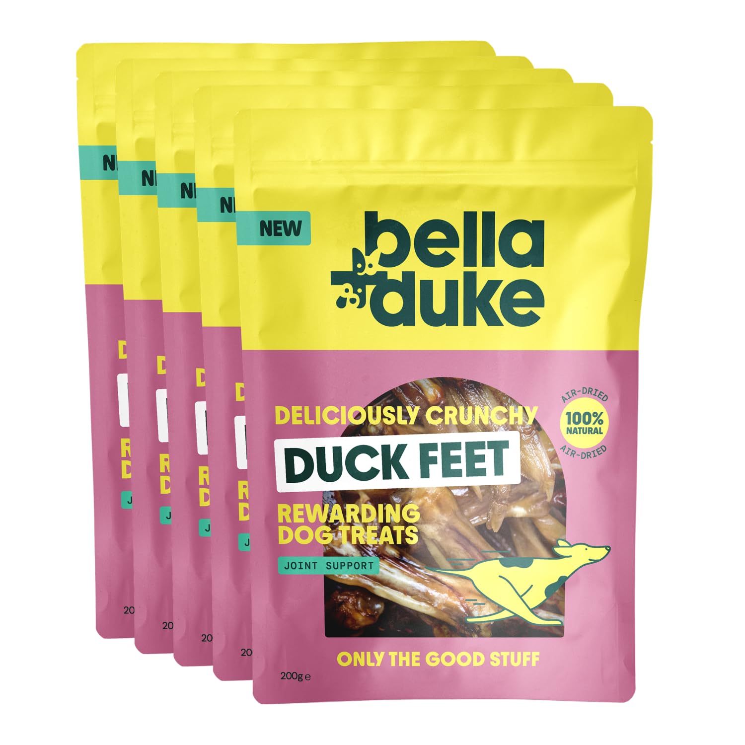 Bella+Duke Duck Feet for Dogs 5 Pack - For All Breeds & Ages - Joint Care For Stiffness & Pain in Arthritic Dogs - Grain-Free, Gluten-Free, High Protein - Natural Alternative to Processed Treats — image 1