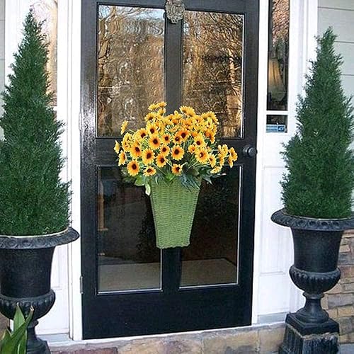 Miniatura 4 de Girasoles artificiales de otoño, flores artificiales de otoño, arreglos florales de seda para interiores y exteriores, hogar, cocina, centros de