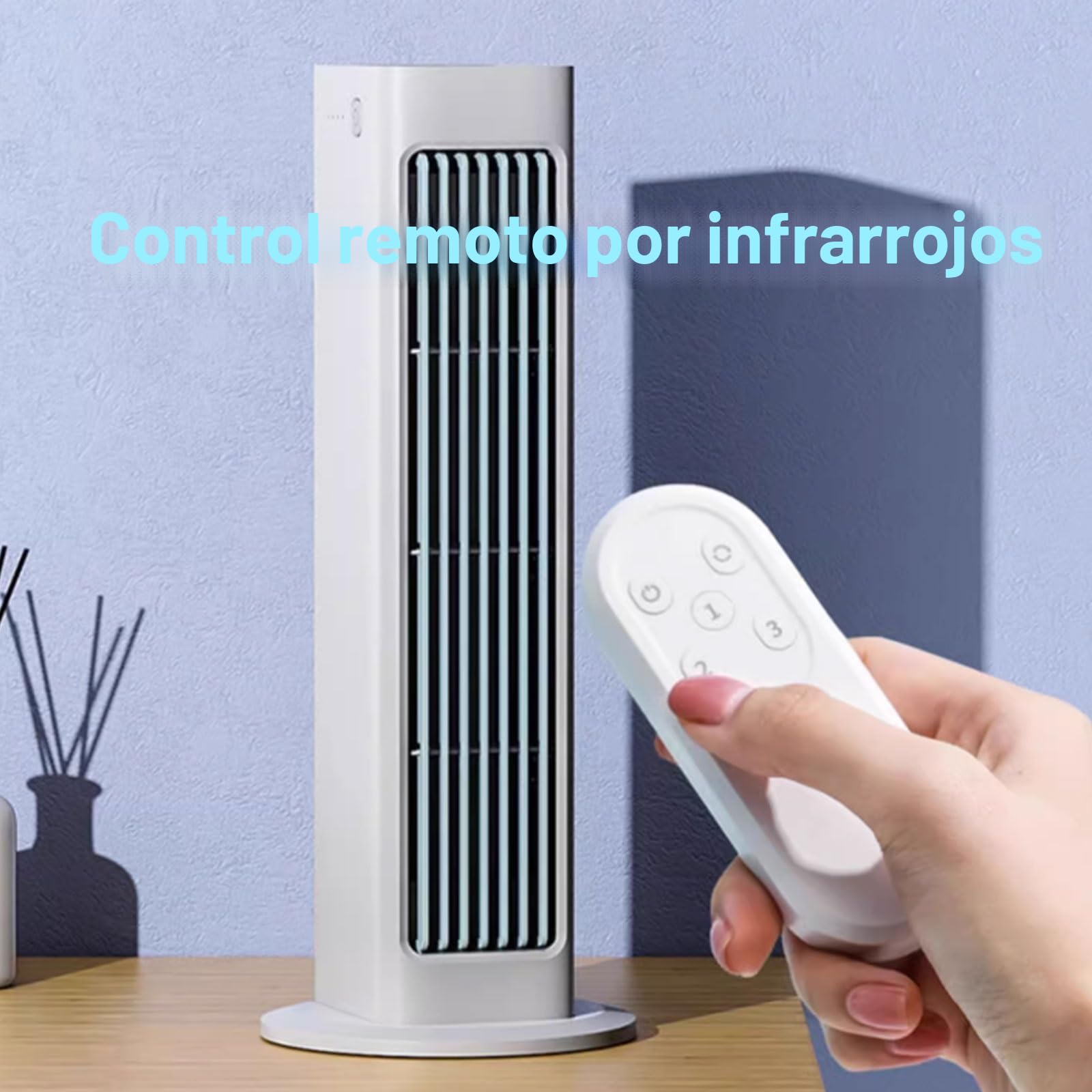 Aire acondicionado portátil, no necesita ventana, control remoto inalámbrico, 3 ajustes de velocidad, salida de aire larga para salas de refrigeración, dormitorios, oficinas