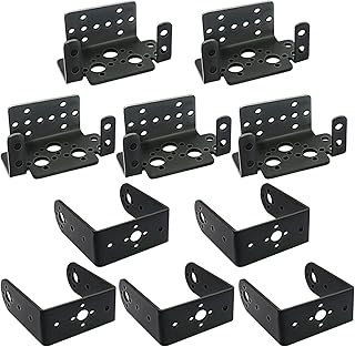 DaFuRui 5 Sets Pan Tilt Servo Mount Bracket for MG995 MG996R S3003 U-Shaped L-Shaped Steering Gear Bracket Robot Car Boat