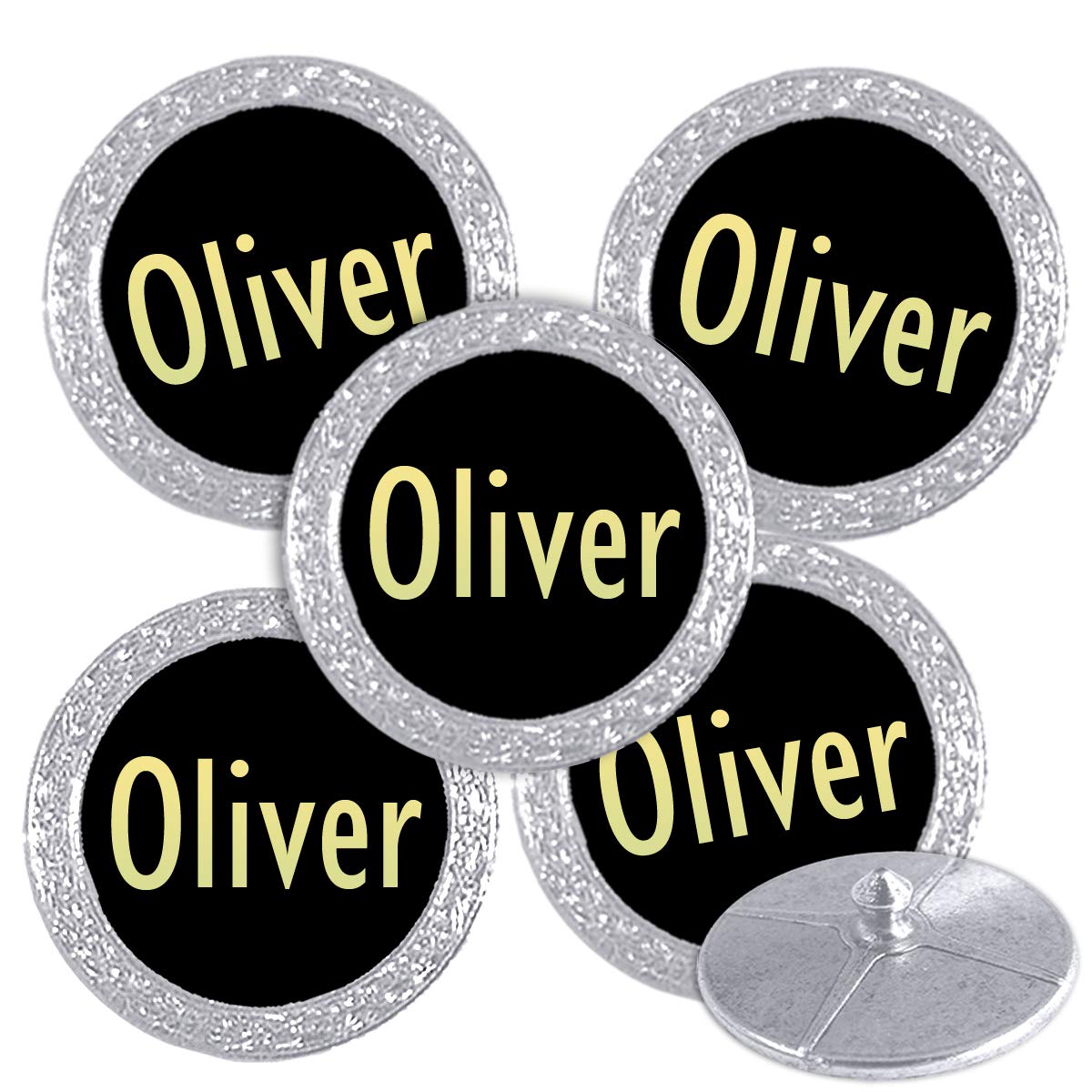 Best Impressions Silver Coloured Golf Ball Markers with Names (Oliver) โ image 1