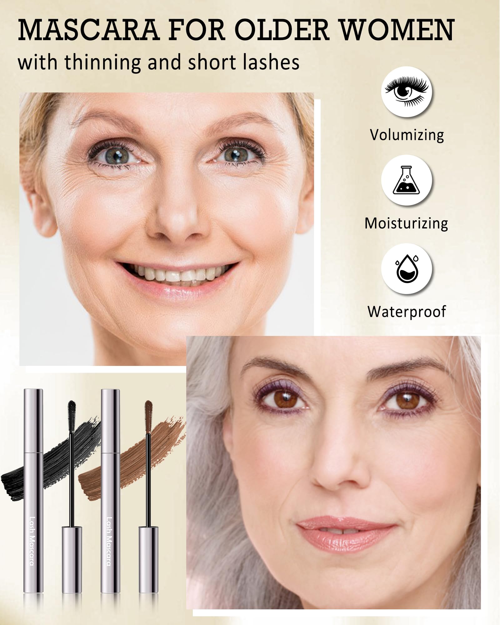 Brown+Black Mascara for Older Women 60 Plus - Image 2