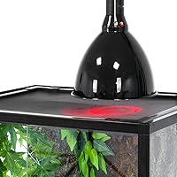 Vista 6 de REPTI ZOO Lámpara de reptil de 8.5 pulgadas 200 W, base E26 2 en 1 con enchufe de cerámica extraíble con interruptor de palanca de encendido