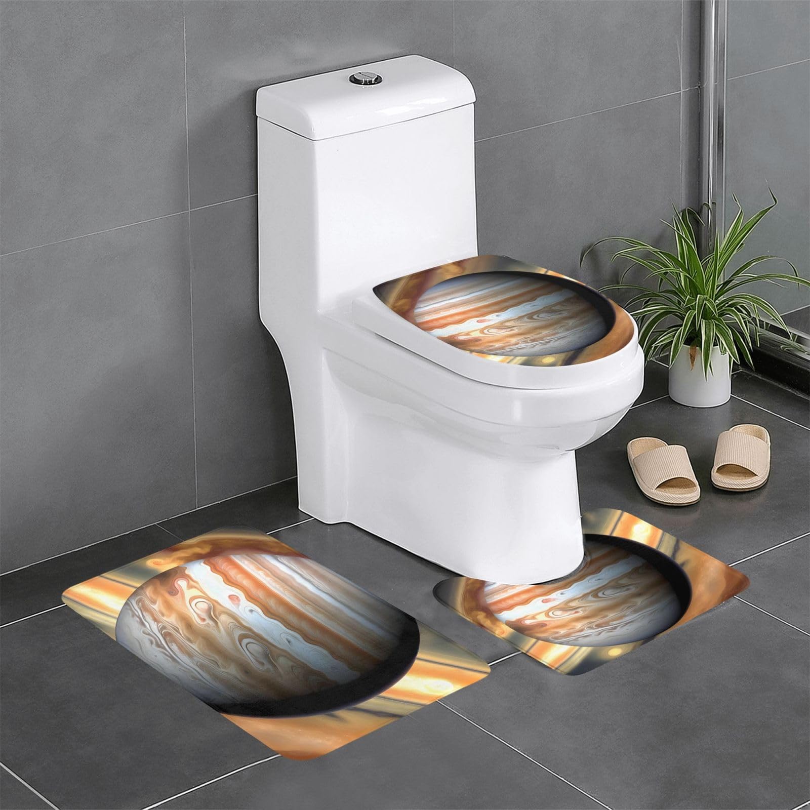 Tapis de salle de bain Jupiter antidérapant fini les glissades au WC