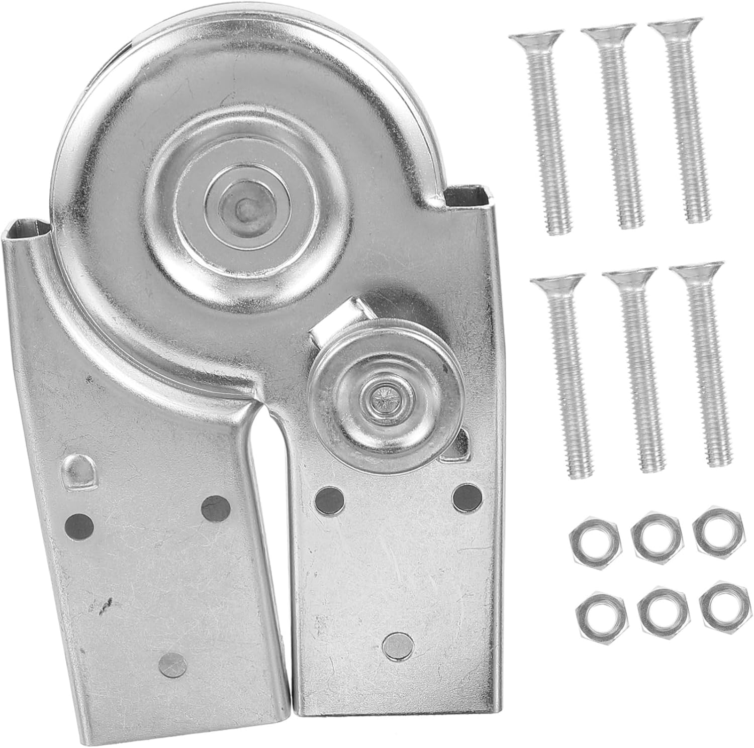 Heavy Duty Ladder Hinge Multi-Functional Attic Ladder Connector with Soft-Close Mechanism Durable Aluminum Alloy Construction Includes Screws for Easy Installation